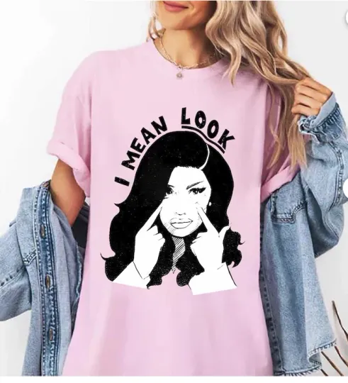 Discover cardi b i mean look viral meme funny t-shirt little miss drama tour 2026