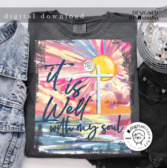 Discover It Is Well With My Soul, Girl Loves Book Png, Cross Jesus Png Design, Jesus Bible Lover Png, Vintage Shirt God Sublimation Digital Download