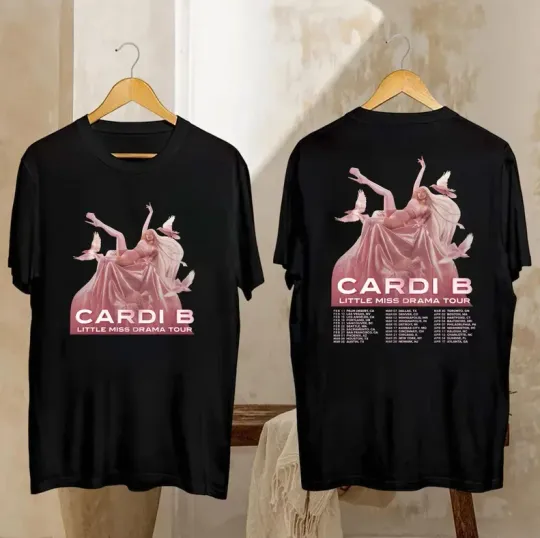 Discover Cardi B Tour 2026 Graphic Tee | Little Miss Drama Concert Merch | Hip Hop Fan