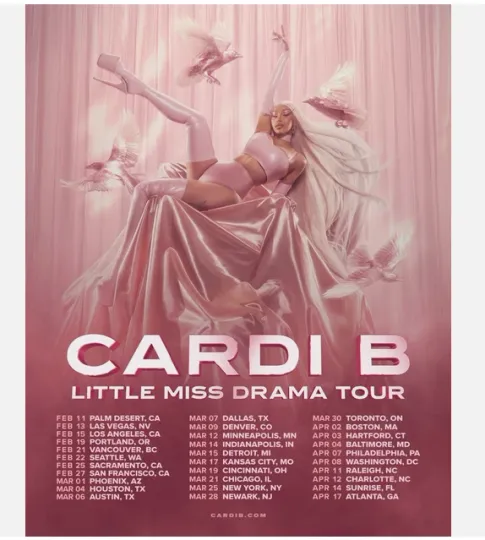 Discover Cardi B Little Miss Drama Tour 2026 North America Schedule Dates Poter