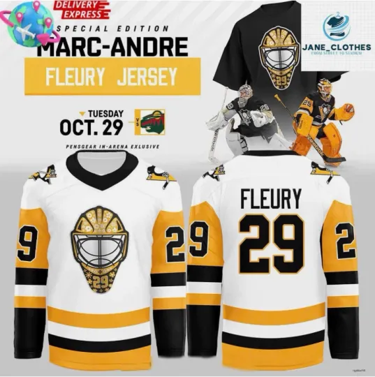 Discover Personalized Penguins Fleury Special White Hockey Jersey