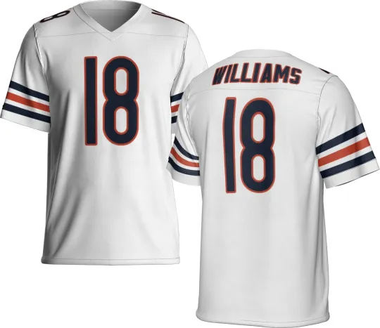 Custom Caleb Williams White Jersey