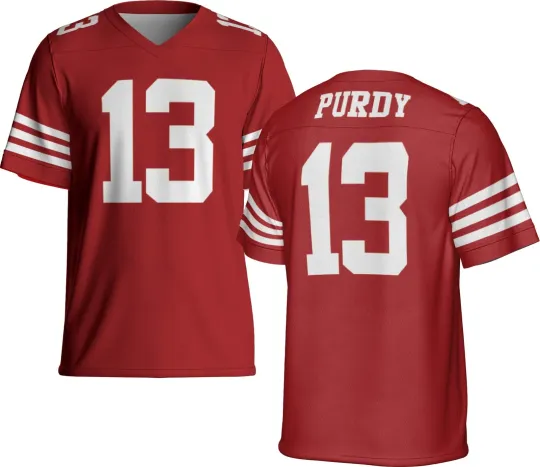 Discover Unsigned Custom Brock Purdy Red Jersey - Full Size