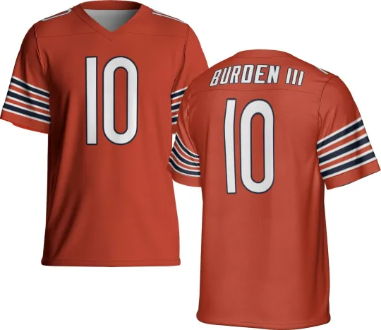 Discover Unsigned Custom Luther Burden III Orange Jersey - Full Size