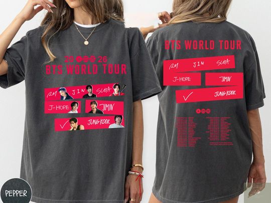 BTS World Tour 2026 Shirt, BTS Concert 2026 Shirt, Army Fan Gift, Bangtan Comeback, BTS Merch, Army Fan Shirt