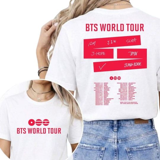 Discover BTS 2026 World Tour T-Shirt, Bangtan Kpop Band Concert Outfit, Kpop Global Band Mech, Gift For Fans