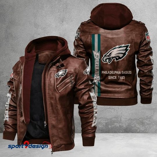 Philadelphia Eagles Leather Hood Jacket