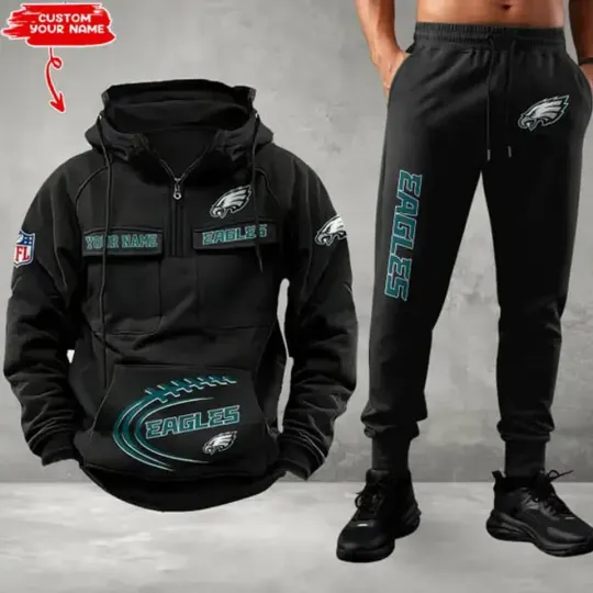 P.Eagles Personalized Men’s Hoodie Pants Football Team Fan Gift