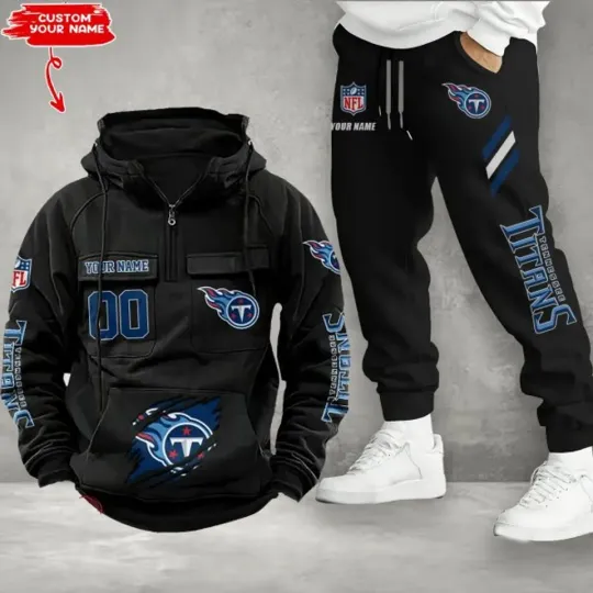 Tennessee Titans Personalized Men’s Hoodie Pants Football Team Fan Gift