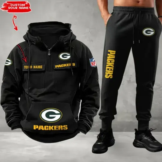 Discover Green Bay Packers Personalized Men’s Hoodie Pants Football Team Fan Gift