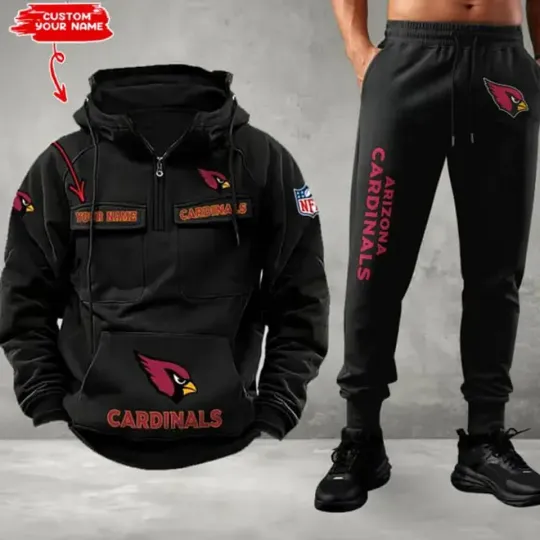 Arizonna Cardinals Personalized Men’s Hoodie Pants Football Team Fan Gift