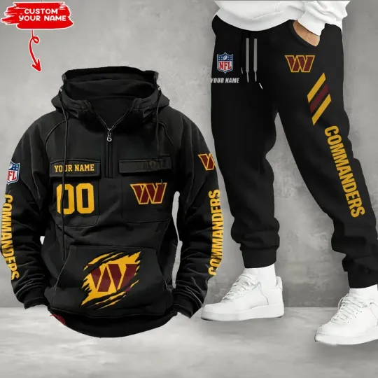Washington Commanders Personalized Men’s Hoodie And Pants Football Team Fan Gift