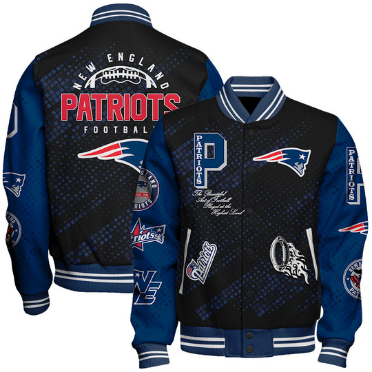 New England Patriots Limited Edition All Over Print Full 3D Hooded Baseball Jacket