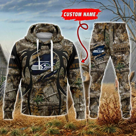 Discover Seattle Seahawks Personalized Combo Hoodie And Jogger