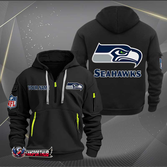 Discover Seattle Seahawks New Personalized Quarter Zip Hoodie Limited Edition