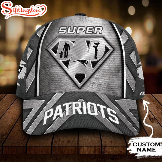 Personalized Name New England Patriots Superman Dad Baseball Cap