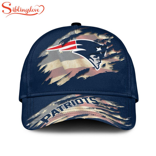 New England Patriots American Flag Baseball Cap