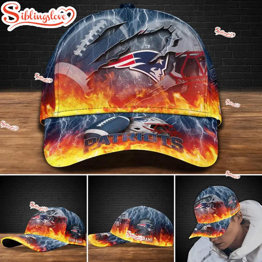 football New England Patriots Fire Baseball Cap