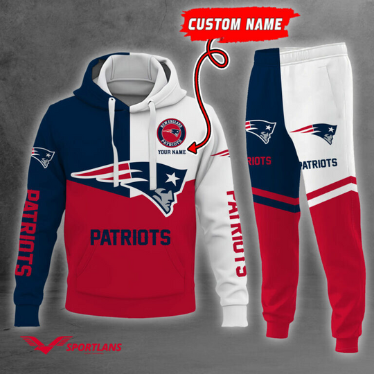 New England Patriots Personalized Combo Hoodie And Jogger