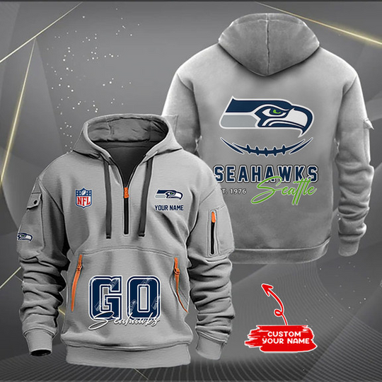 Discover Seattle Seahawks New Personalized Quarter Zip Hoodie Limited Edition