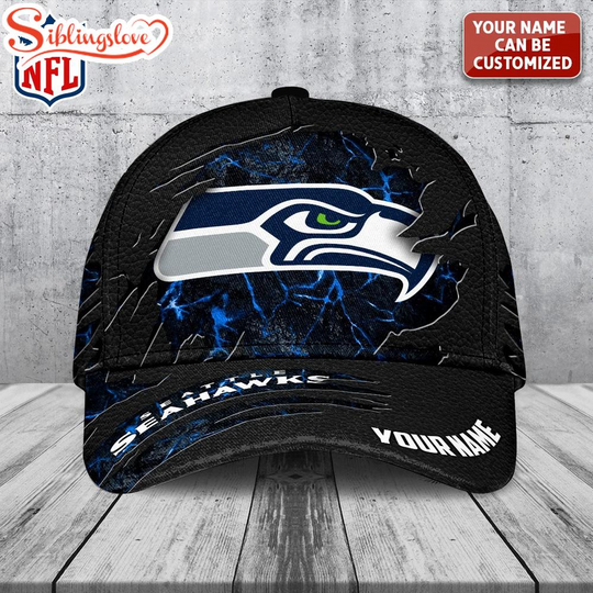 Discover Personalized Name Seattle Seahawks Classic Baseball Cap For Fans