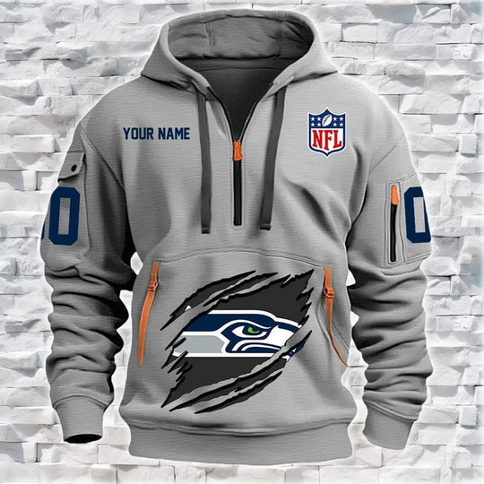 Discover Seattle Seahawks New Personalized Quarter Zip Hoodie Limited Edition