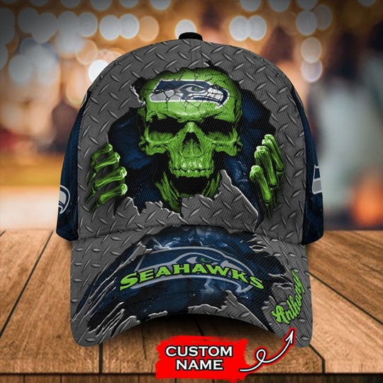 Discover Custom Name football Seattle Seahawks Baseball Cap Print