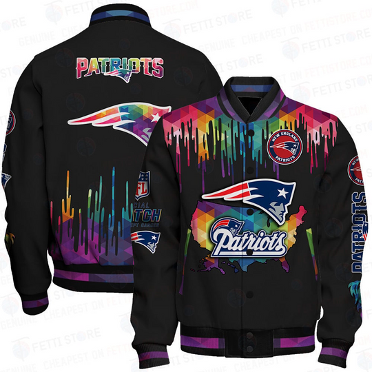 New England Patriots Limited Edition All Over Print Full 3D Hooded Baseball Jacket