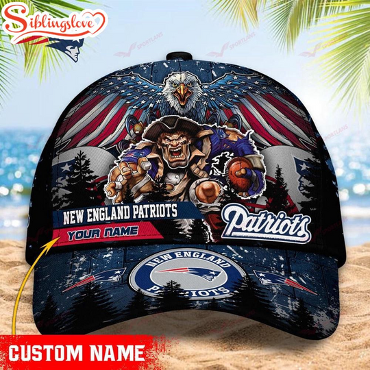Custom Name New England Patriots football Football Mascot Classic Cap