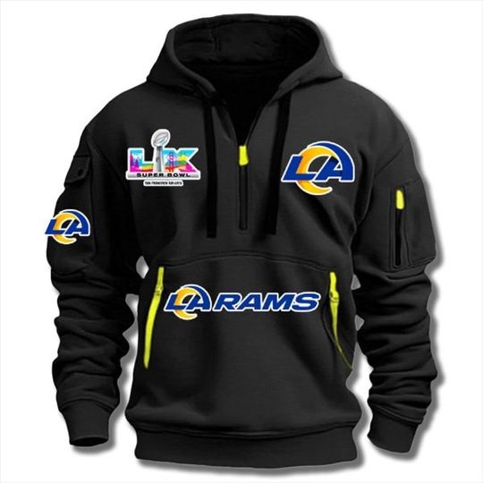Discover LA Rams Bowl 2026 Quarter Zip Hoodie