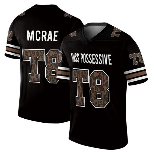Tate McRae Jersey, T8 Miss Possessive Concert Shirt, T8 Leopard Jersey, Tate McRae Tour Outfit, Fan Gift For Concert