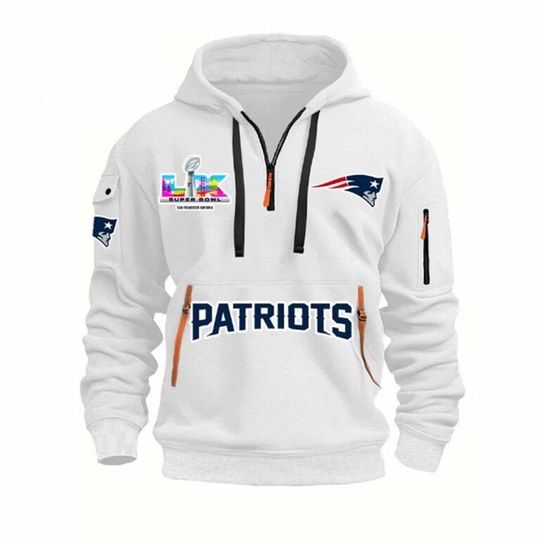 New England Patriots Bowl LX 2026 Quarter Zip Hoodie, Football Lover Gift