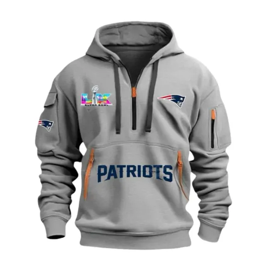 Discover Patriots SB LX 2026 Quarter Zip Hoodie