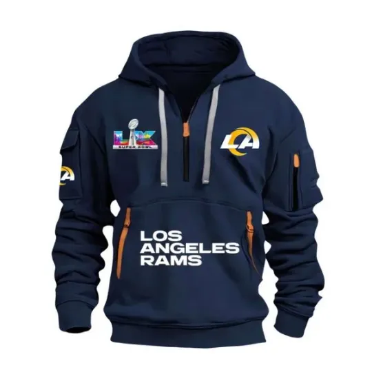 Discover Rams SBowl 2026 Hoodie Half Zipper