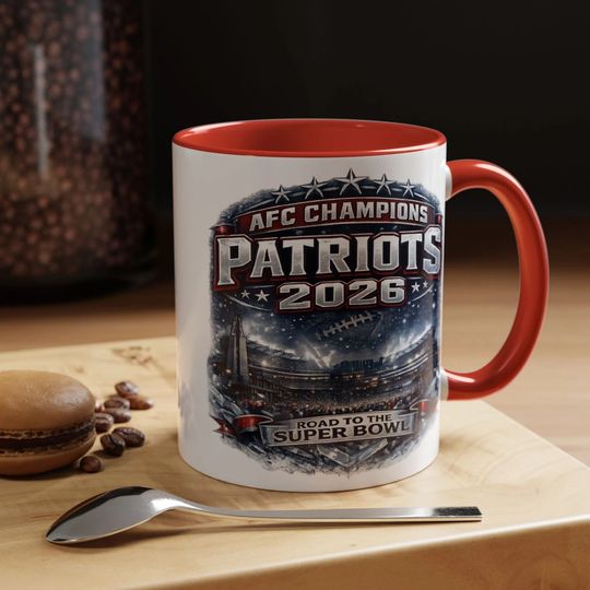 2026 Patriots AFC Champions Super Bowl Coffee Mug | New England Football Mug