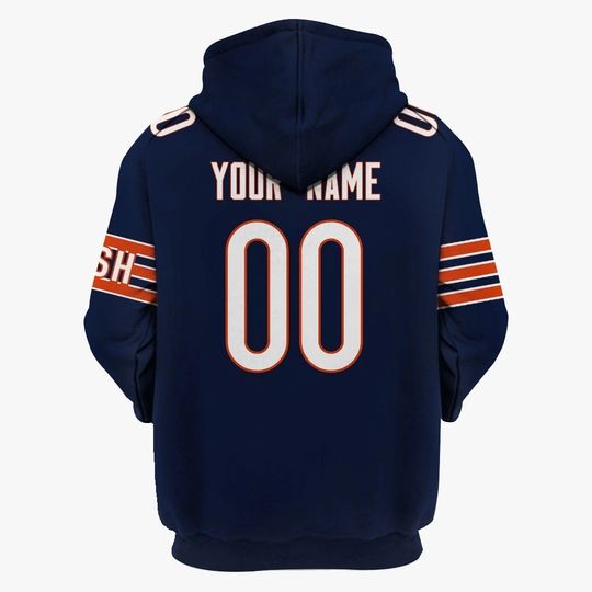 Personalized Name and Number Chicago Bears GSH Hoodie