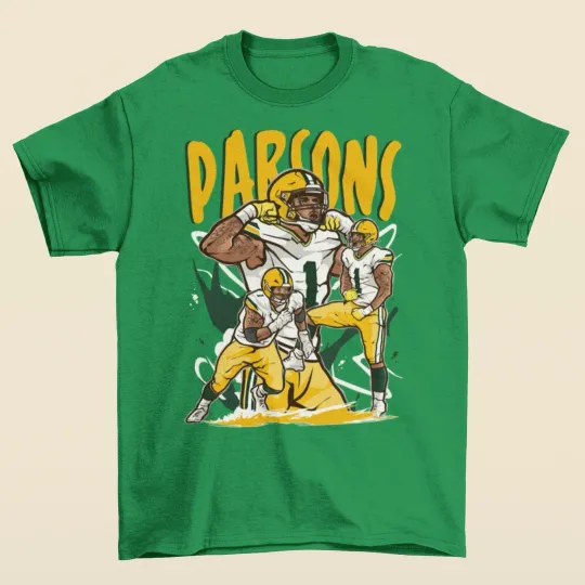 Micah Parsons Cartoon Green Bay Football T-Shirt