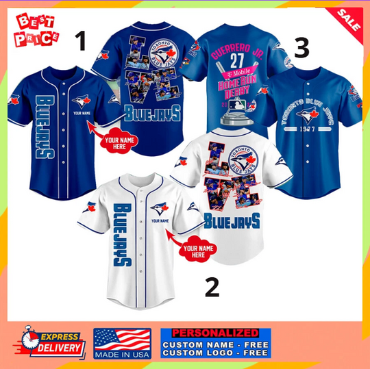 Hot Trending Blue Jays Love Team 2023 Fan Made Baseball Jersey 3D Print S-5XL