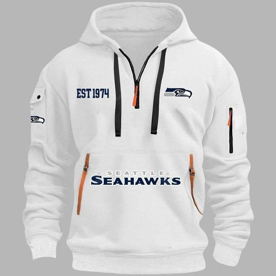 Seattle Seahawks EST 1974 Quarter Zip Hoodie