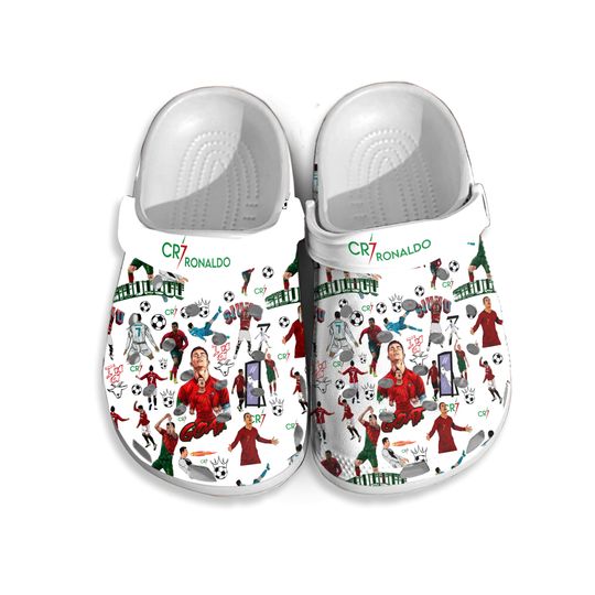 Soccer Ronaldo Clogs Holiday Gift to Dad, Breathable Beach Hole Slippers, Footwear