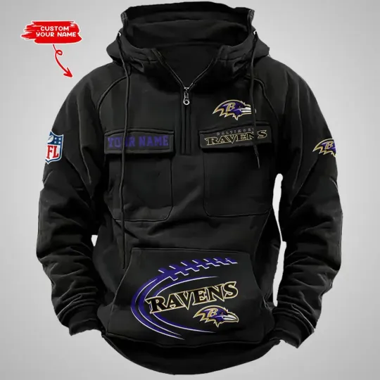Discover Baltimore Raven Personalized Men’s Hoodie Pants Football Team Fan Gift