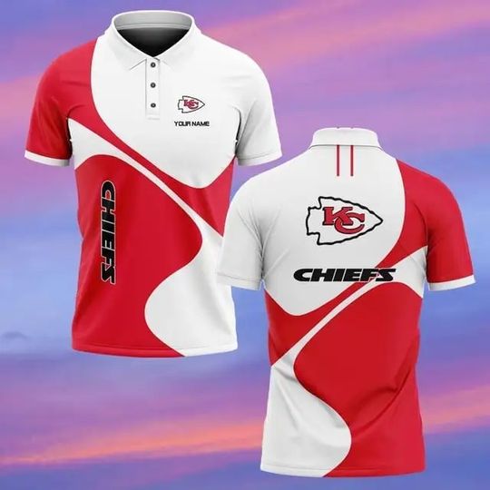 Kansas City Chiefs Personalized Men Polo Shirt