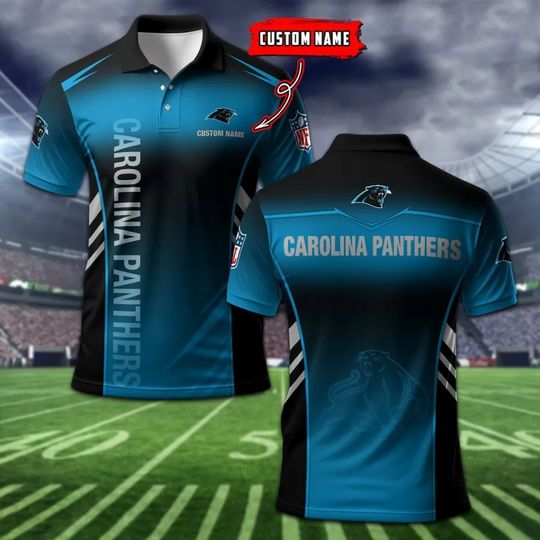 Carolina Panthers Personalized Men Polo Shirt