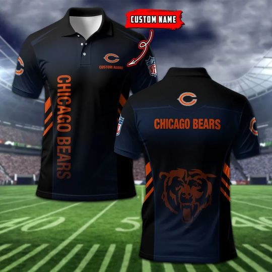 Chicago Bears Personalized Men Polo Shirt