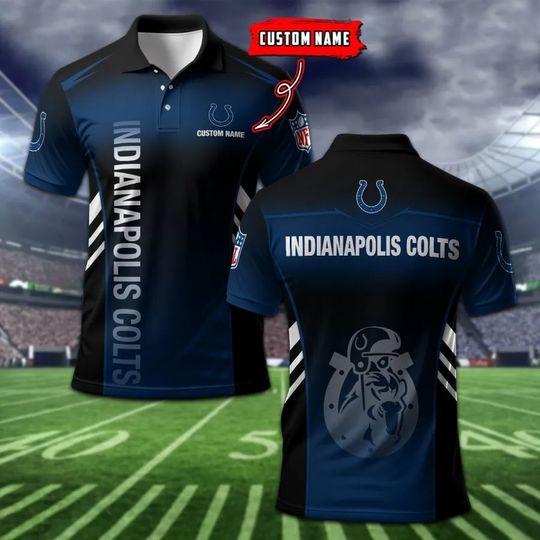 Indianapolis Colts Personalized Men Polo Shirt