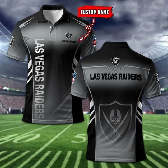 Las Vegas Raiders Personalized Men Polo Shirt