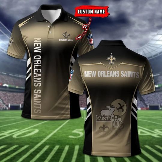 New Orleans Saints Personalized Men Polo Shirt