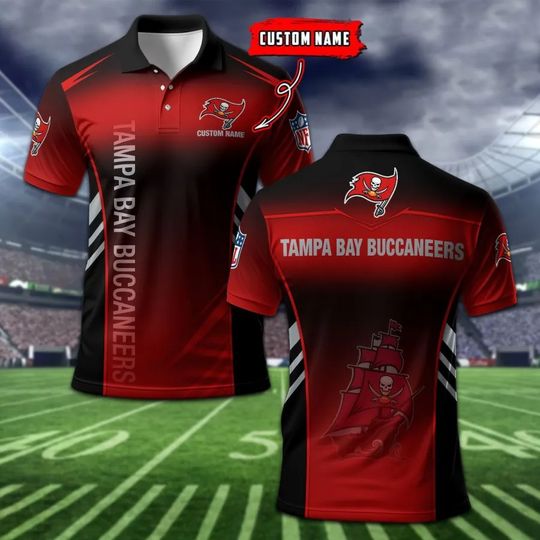 Tampa Bay Buccaneers Personalized Men Polo Shirt