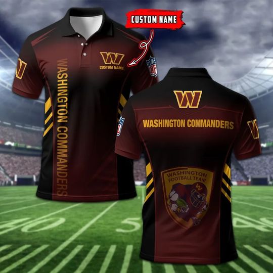 Washington Commanders Personalized Men Polo Shirt