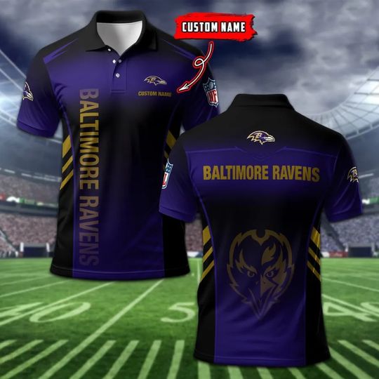 Baltimore Ravens Personalized Men Polo Shirt